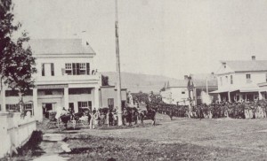 Photo of Civil War Troops training on Water Street